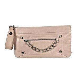 Kooba Leather Wristlet Small Clutch Studded Chain Coquette Baddie Fairy Grunge